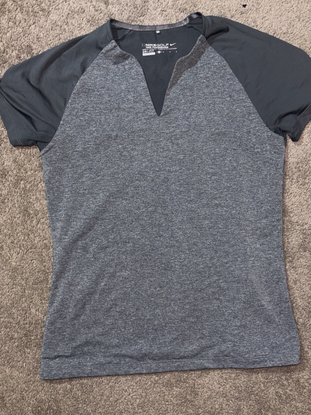 Nike Golf Dri-FIT Heathered Gray Golf Top